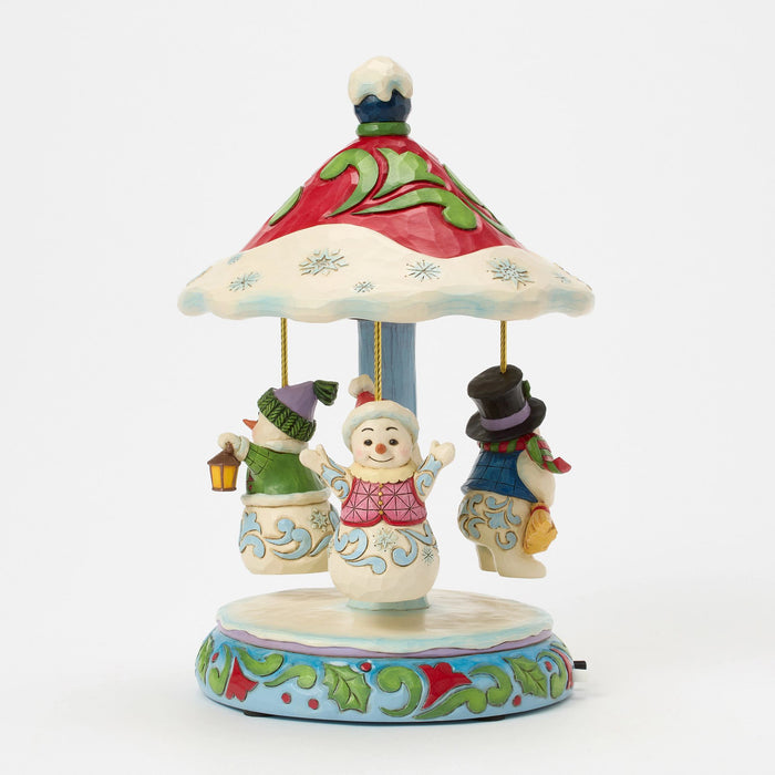 Rotating Snowman Carousel Fig