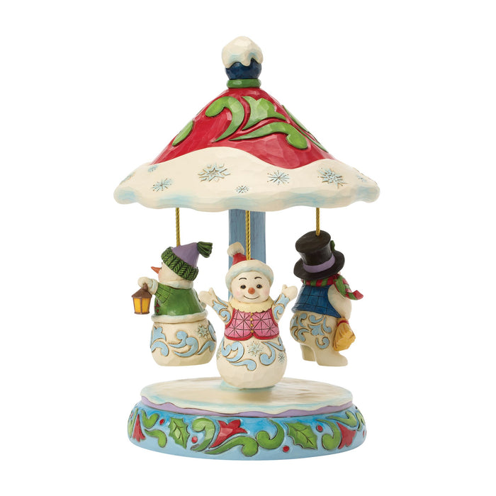 Rotating Snowman Carousel Fig