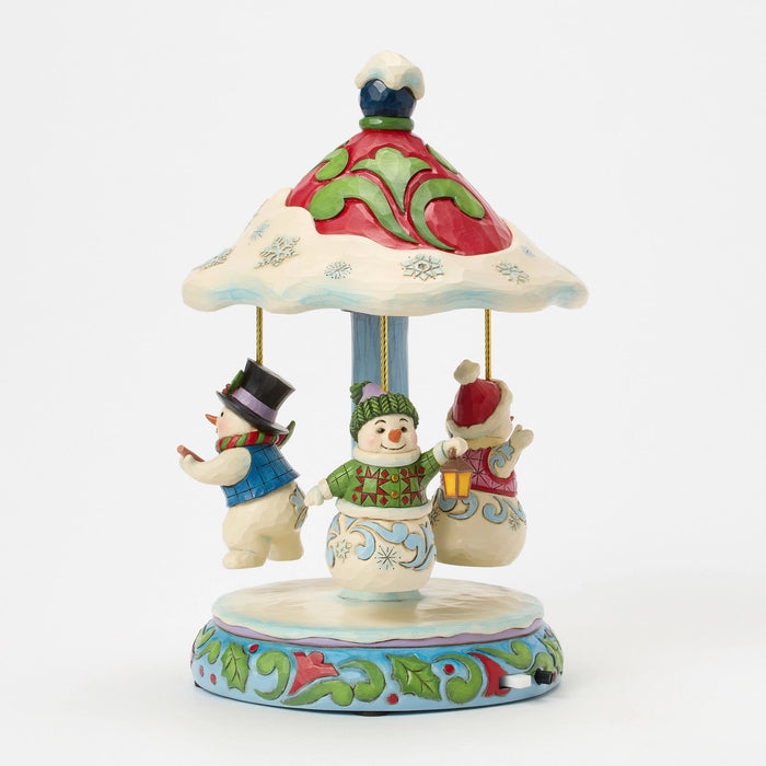 Rotating Snowman Carousel Fig