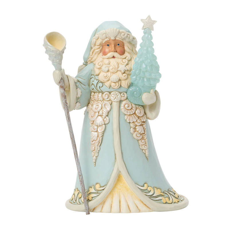 Santa with Sea Glass Tree