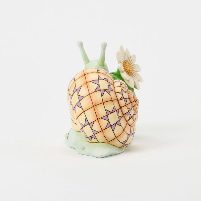 Snail with Daisy Flower Fig