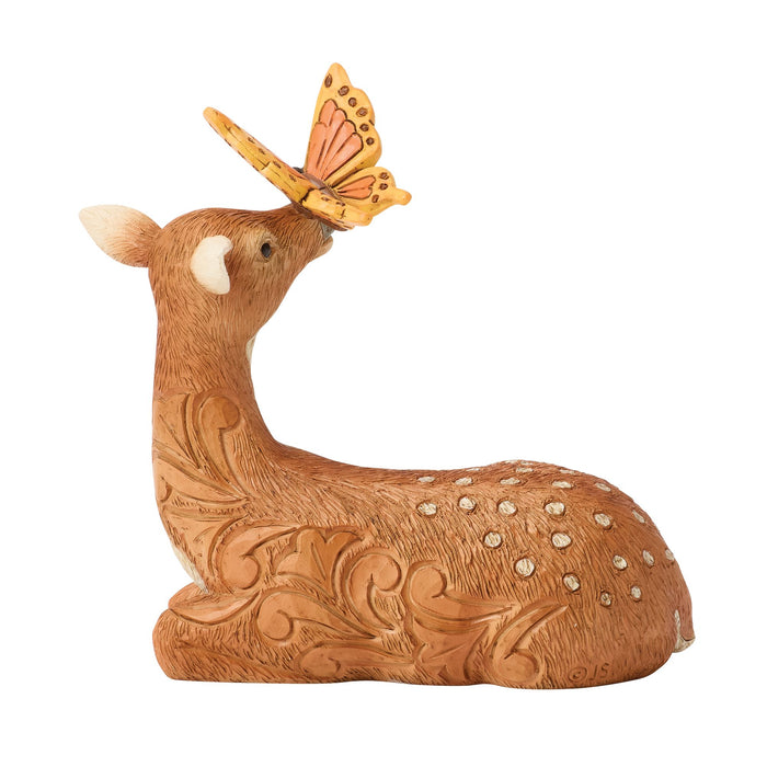 Deer with Butterfly Figurine