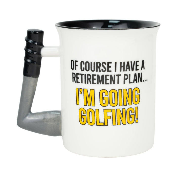 Retired Golf Sculpted Mug