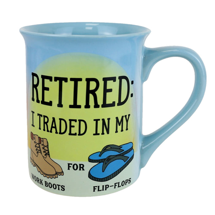 Retired Boots Flip Flop Mug