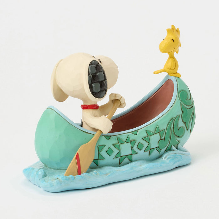 Snoopy and Woodstock in Canoe