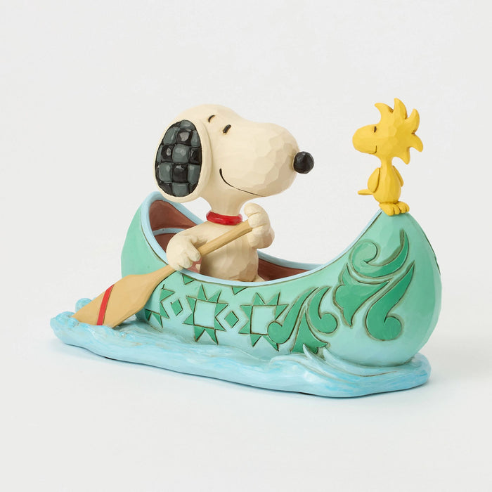 Snoopy and Woodstock in Canoe