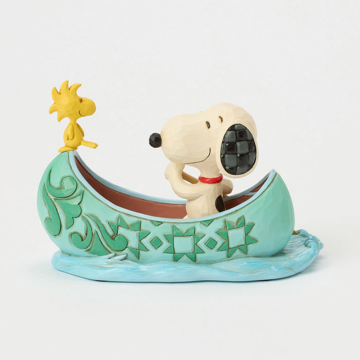 Snoopy and Woodstock in Canoe