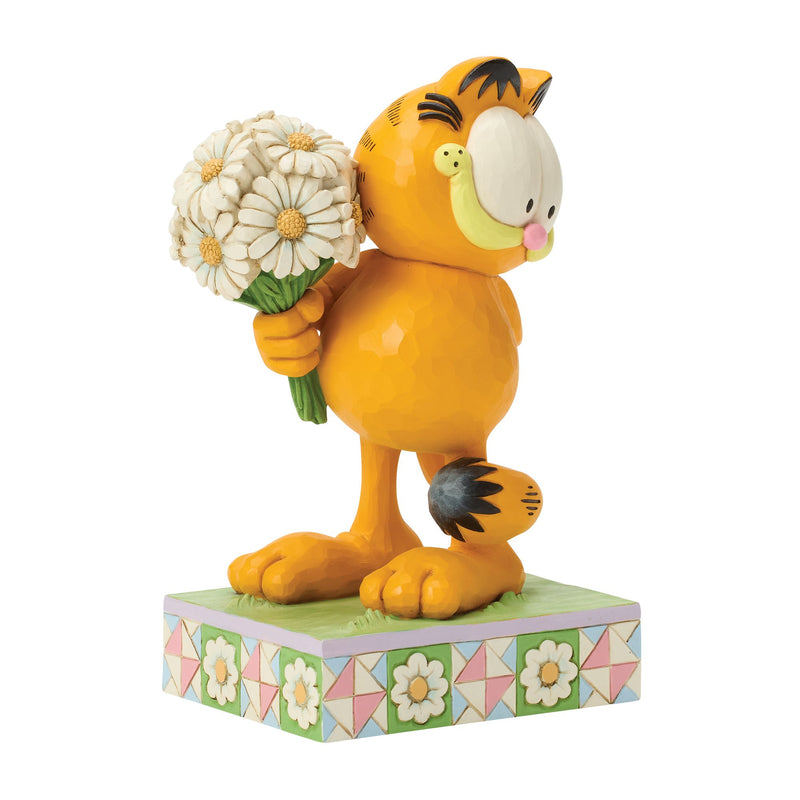 Garfield Holding Daisies