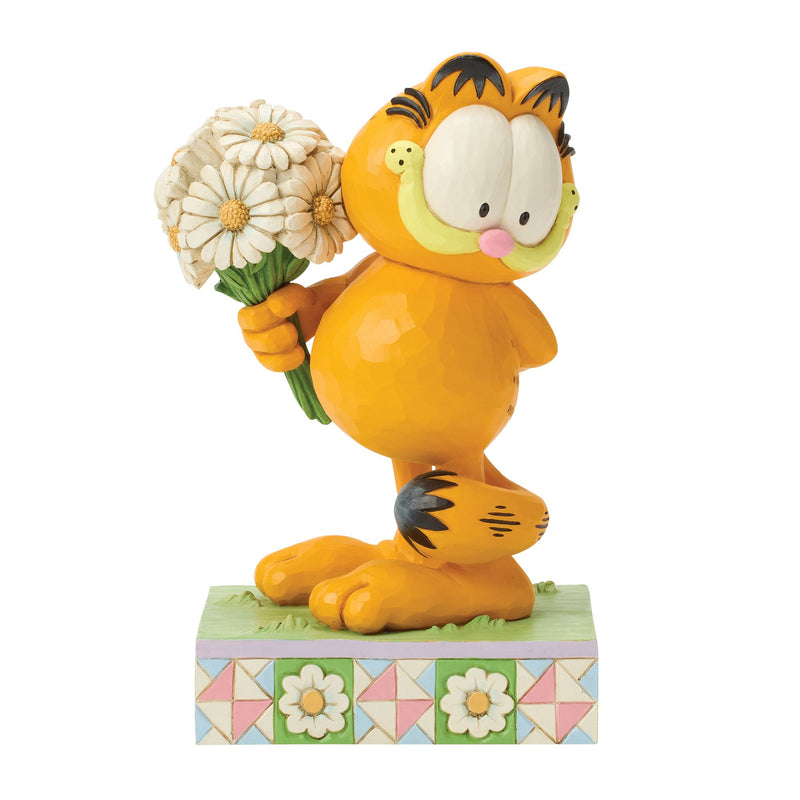 Garfield Holding Daisies