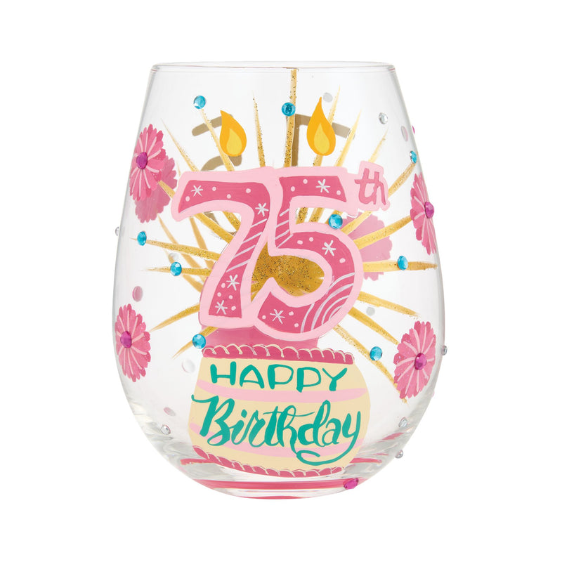 Happy 75th Birthday Stemless
