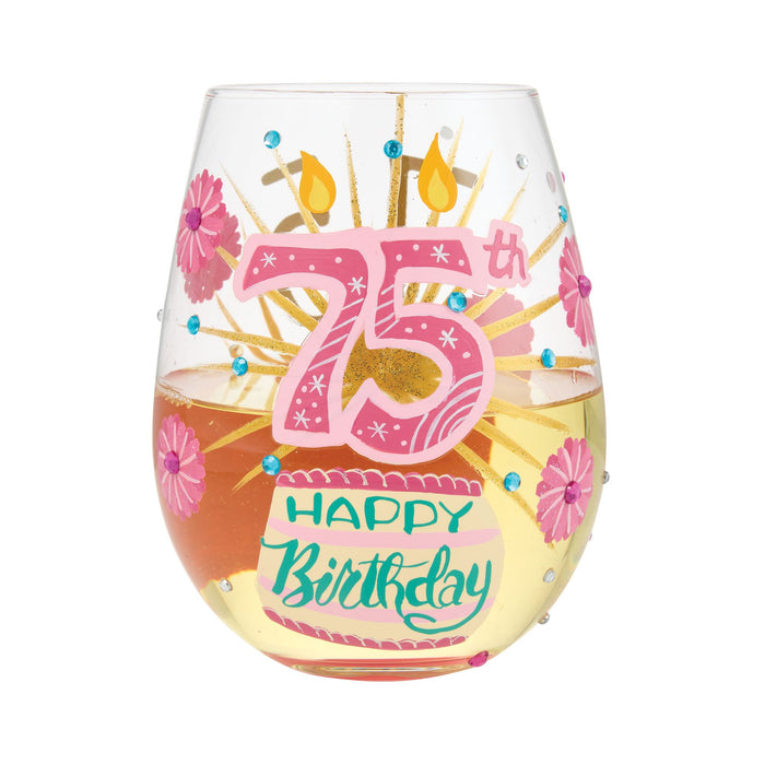 Happy 75th Birthday Stemless