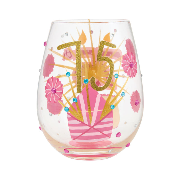 Happy 75th Birthday Stemless