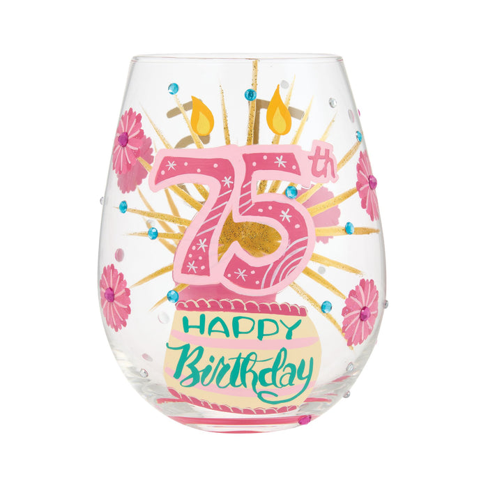Happy 75th Birthday Stemless