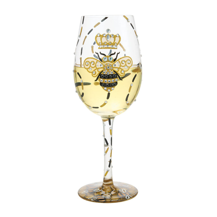 Queen Bee Wine Glass