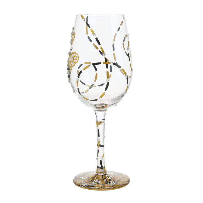 Queen Bee Wine Glass