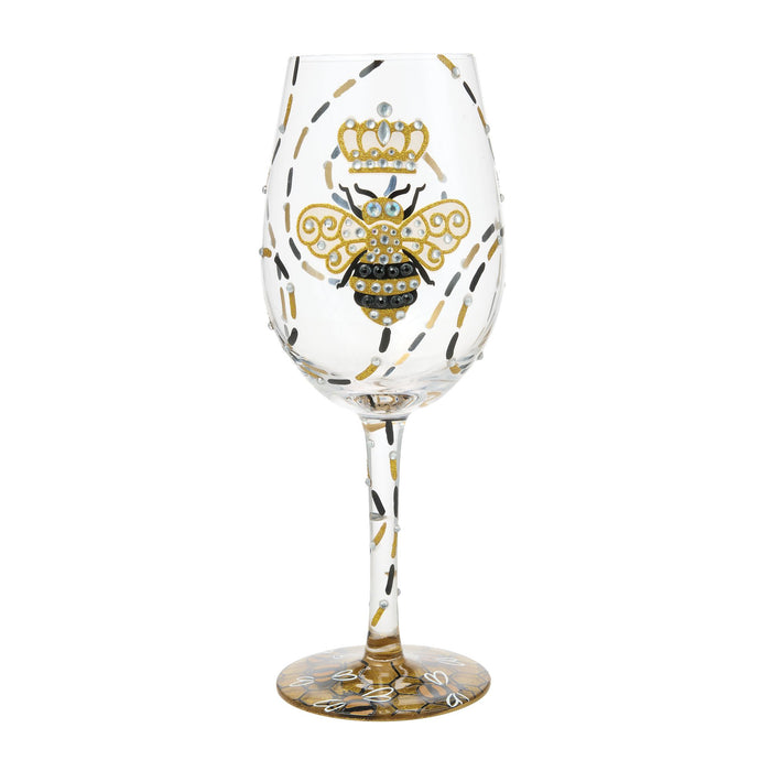 Queen Bee Wine Glass