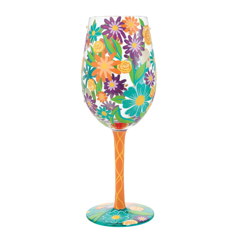Fabulous Florals Wine Glass