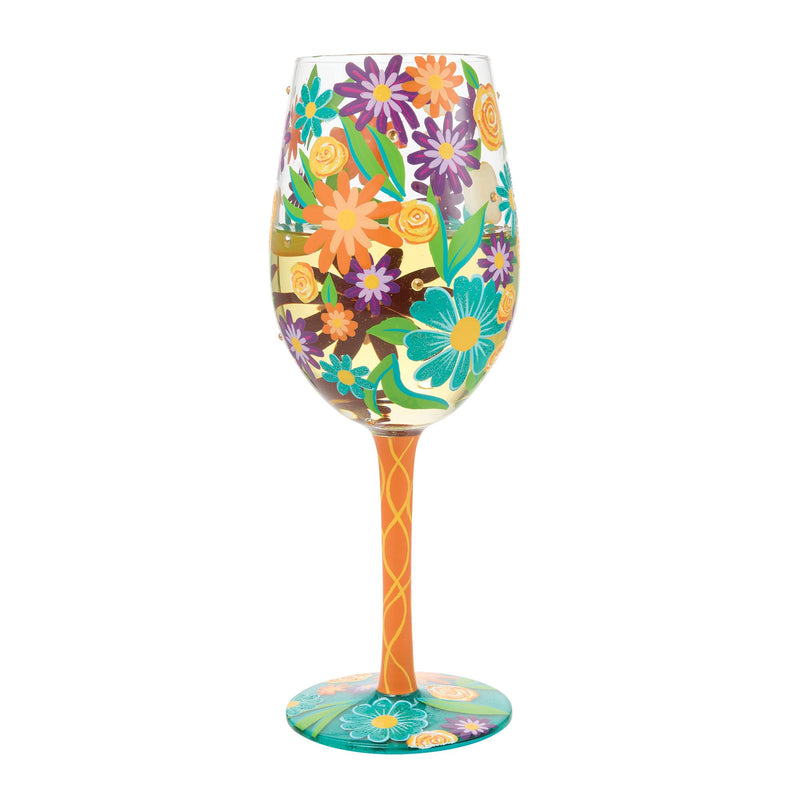 Fabulous Florals Wine Glass