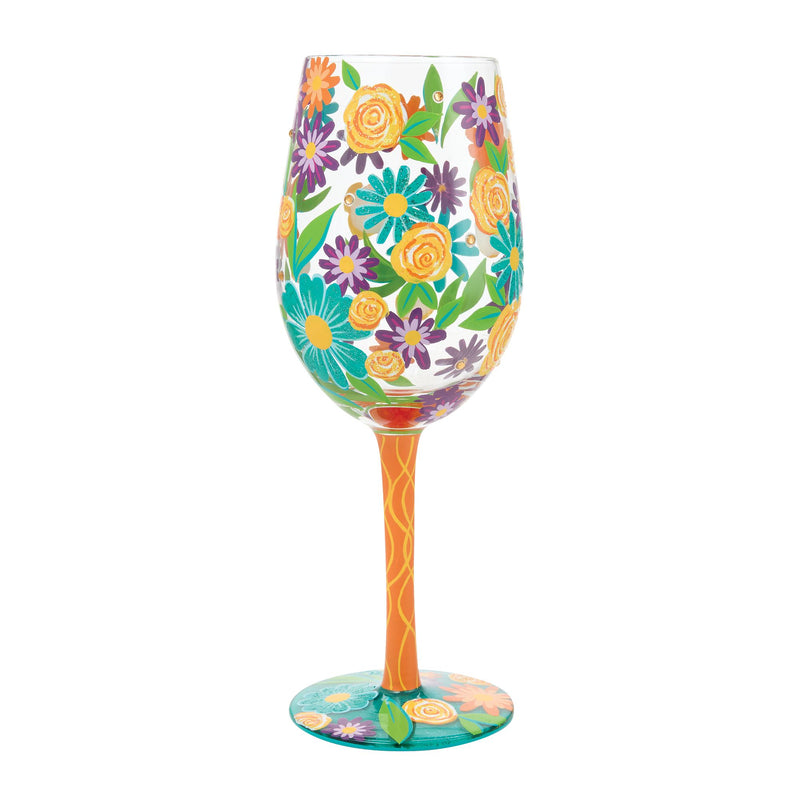 Fabulous Florals Wine Glass