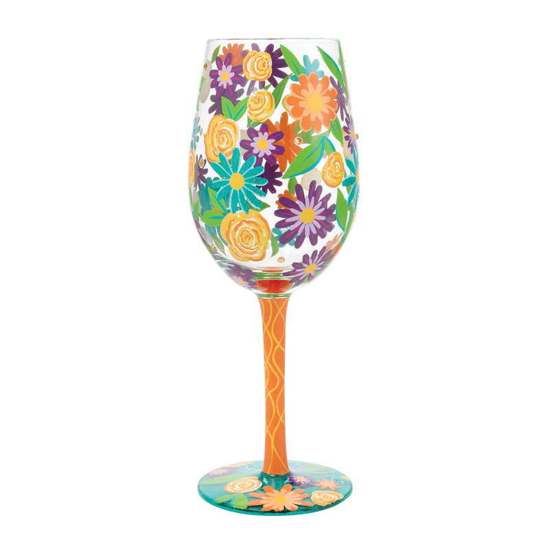 Fabulous Florals Wine Glass