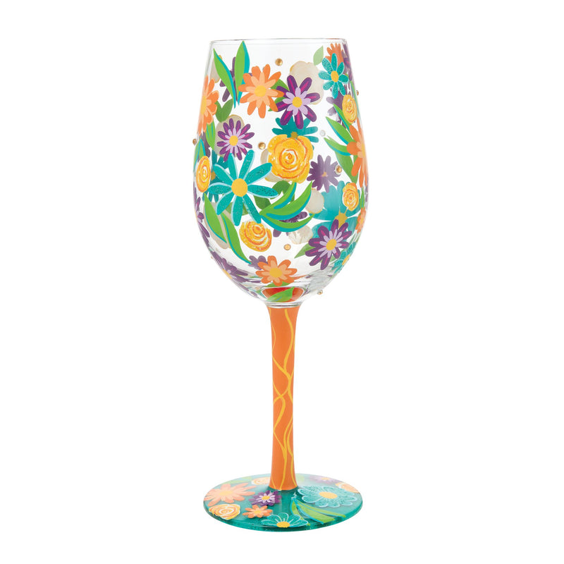 Fabulous Florals Wine Glass