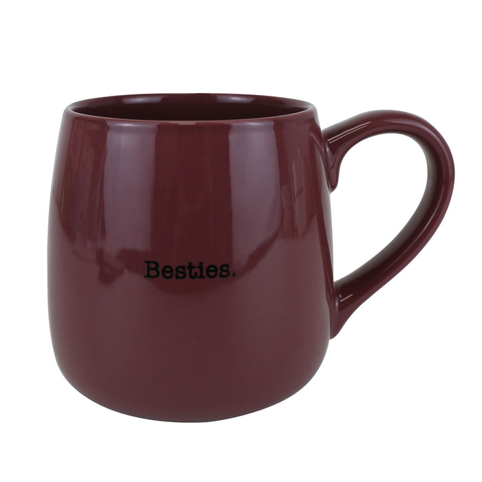 Besties Heart Sculpt Hand Mug