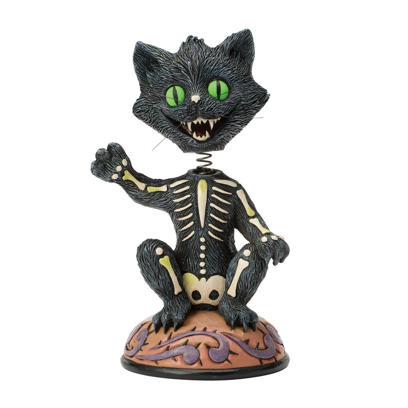 Bobble Head Black Cat Figurine