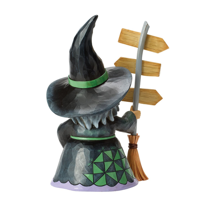 Good Witch Next to Broom Sign