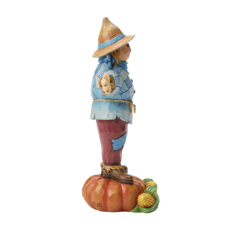 Scarecrow Standing on Pumpkin