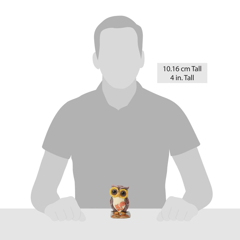 Owl on Log Mini Figurine