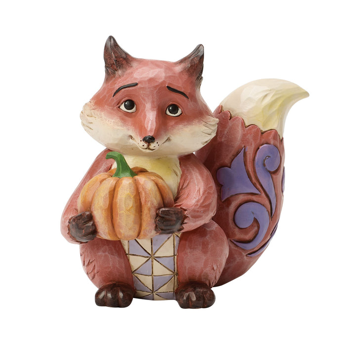 Fox with Pumpkin FIgurine