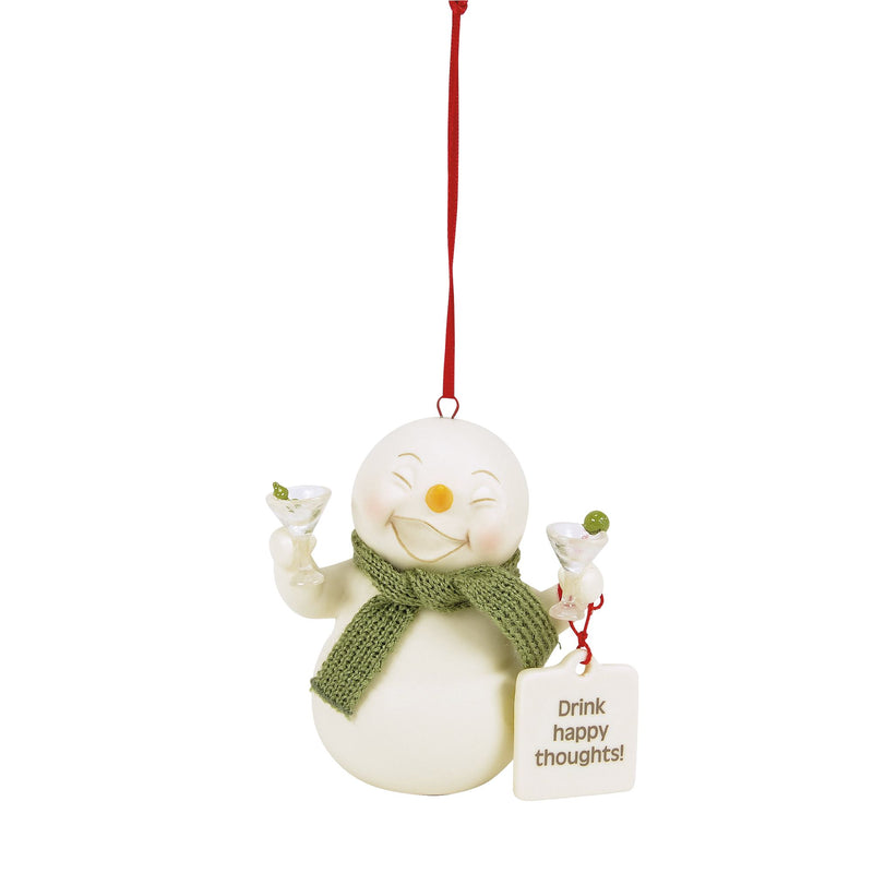 Drink Happy Thoughts ornament