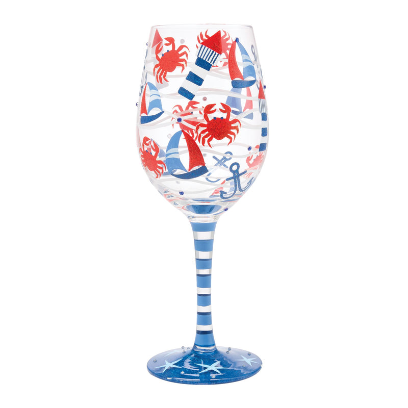 Ahoy There Matey Wine Glass
