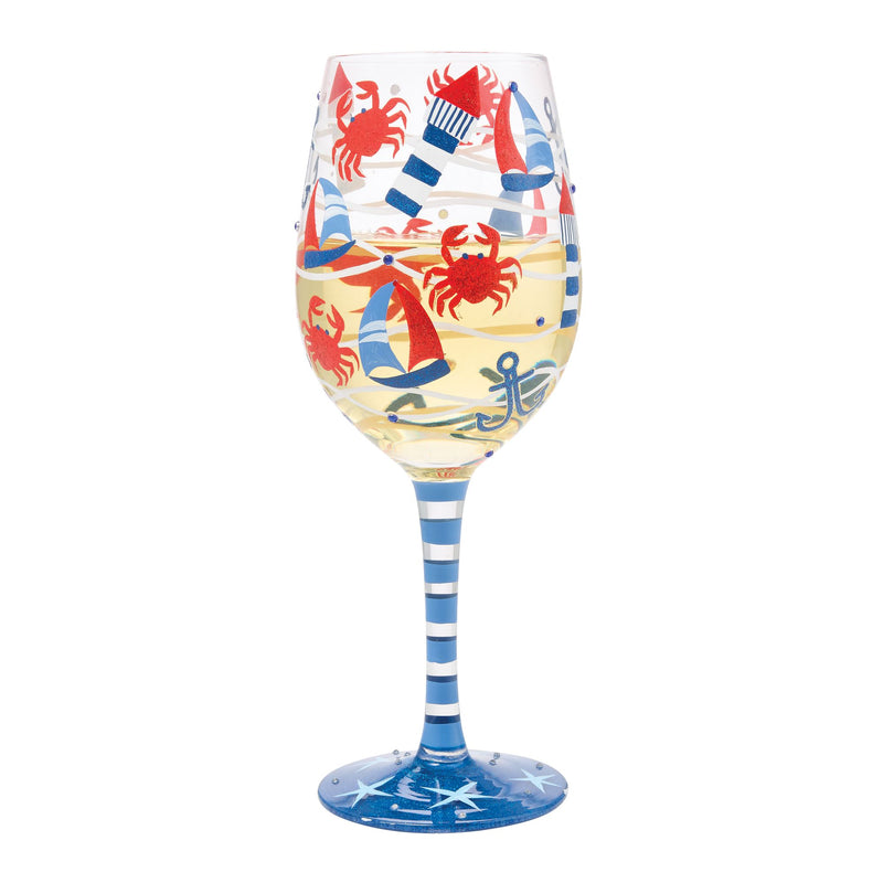 Ahoy There Matey Wine Glass