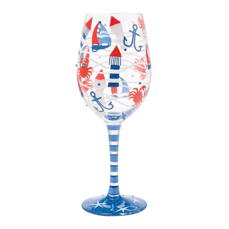 Ahoy There Matey Wine Glass