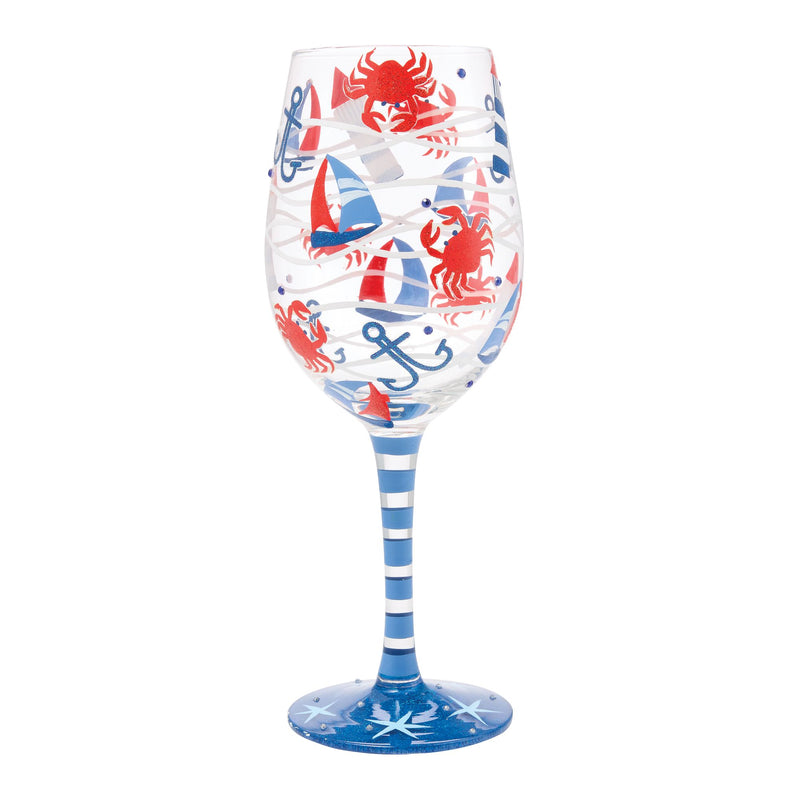 Ahoy There Matey Wine Glass