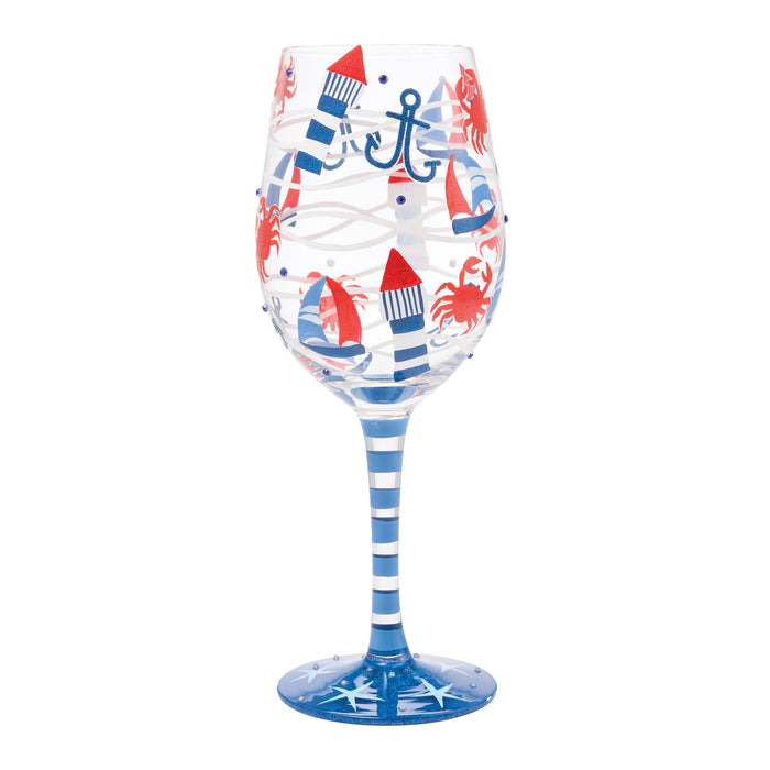 Ahoy There Matey Wine Glass