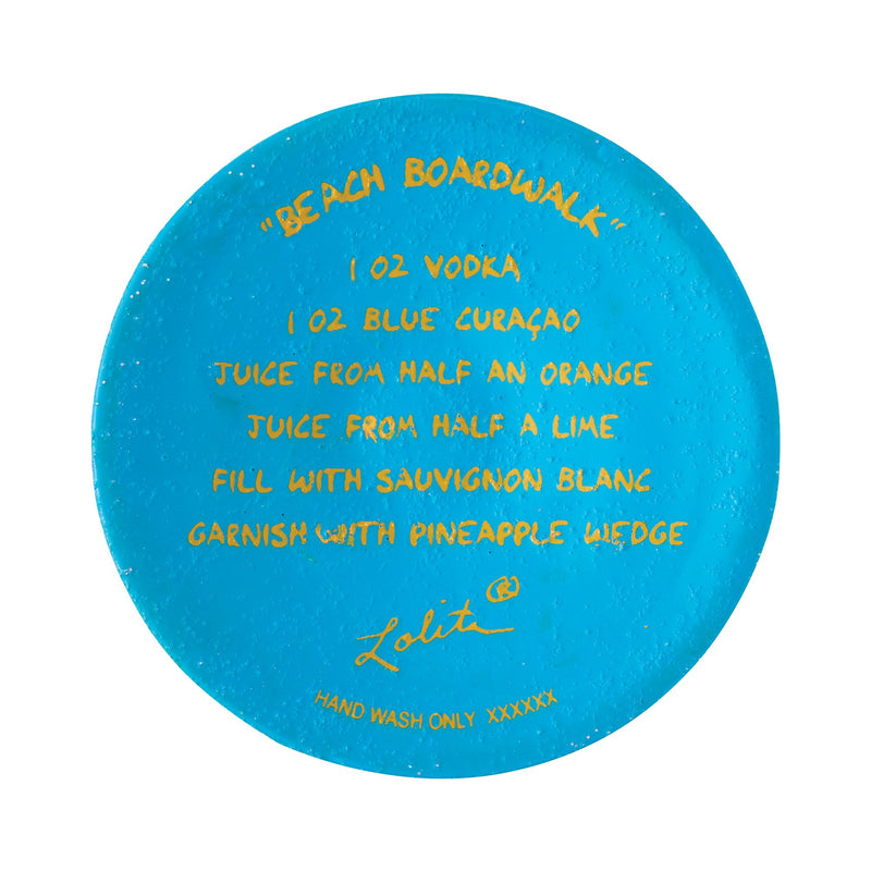 Beach Boardwalk Wine Glass