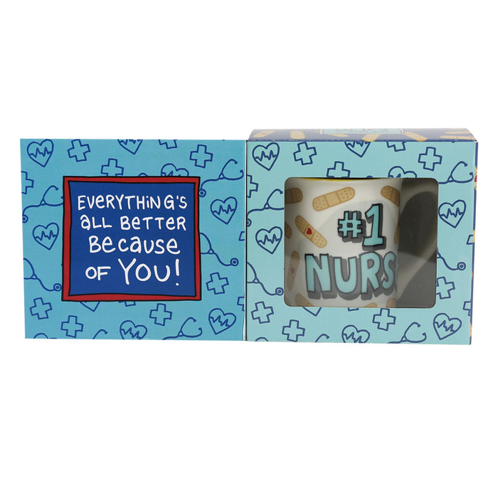 #1 Nurse Greeting Card Mug