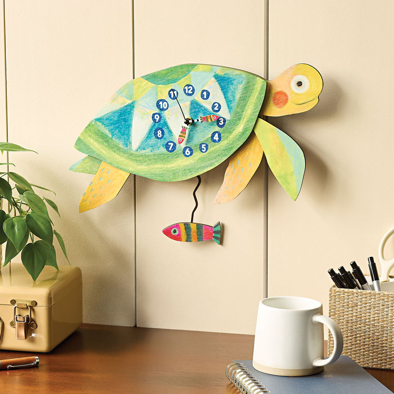Shellbound Wood Wall Clock