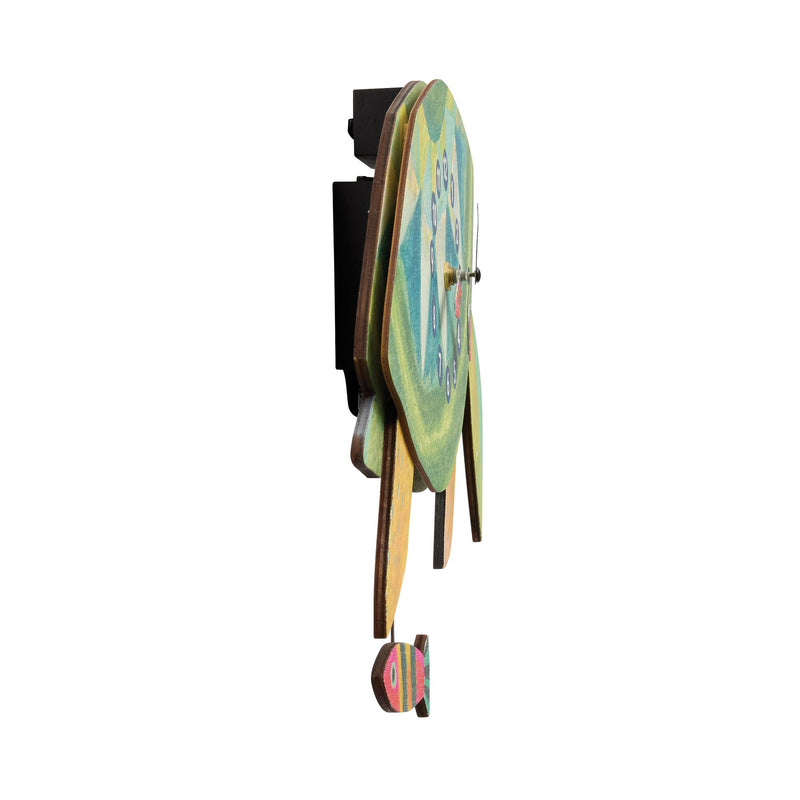 Shellbound Wood Wall Clock
