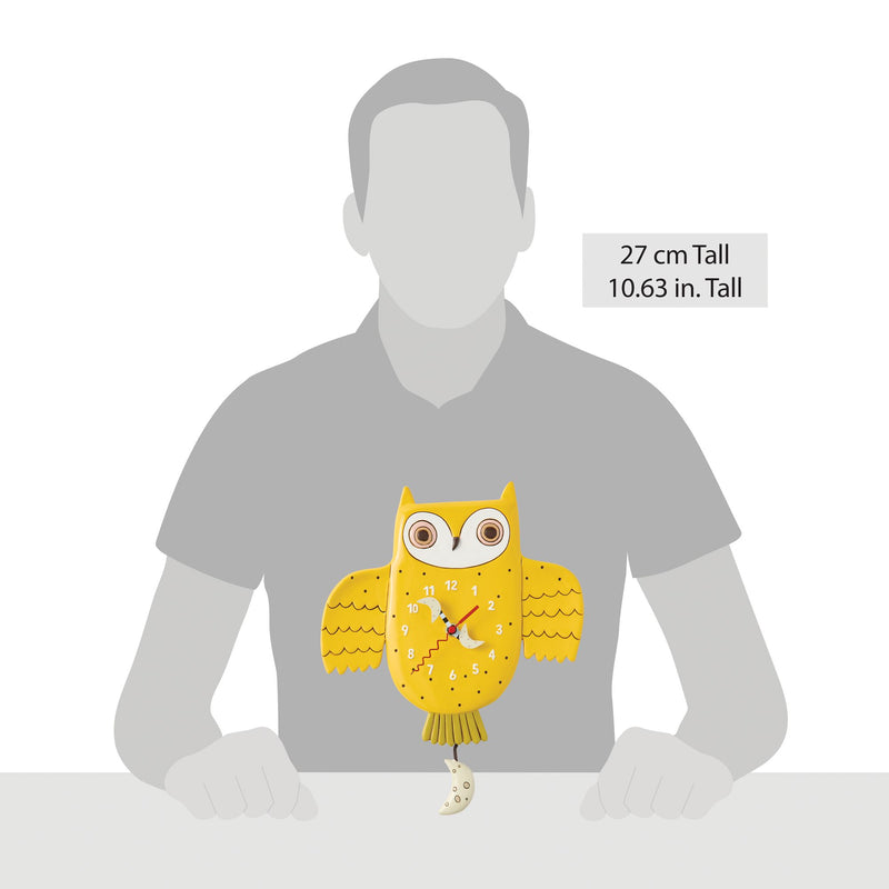Golden Hoot Wall Clock