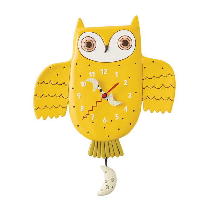 Golden Hoot Wall Clock