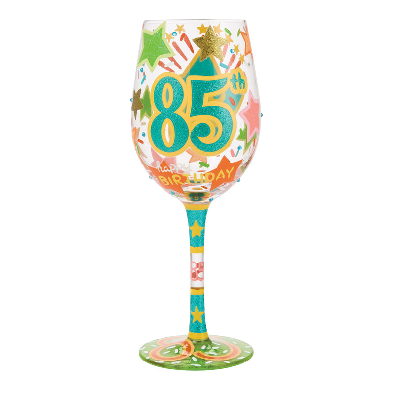 Happy 85th Birthday Wine Glass