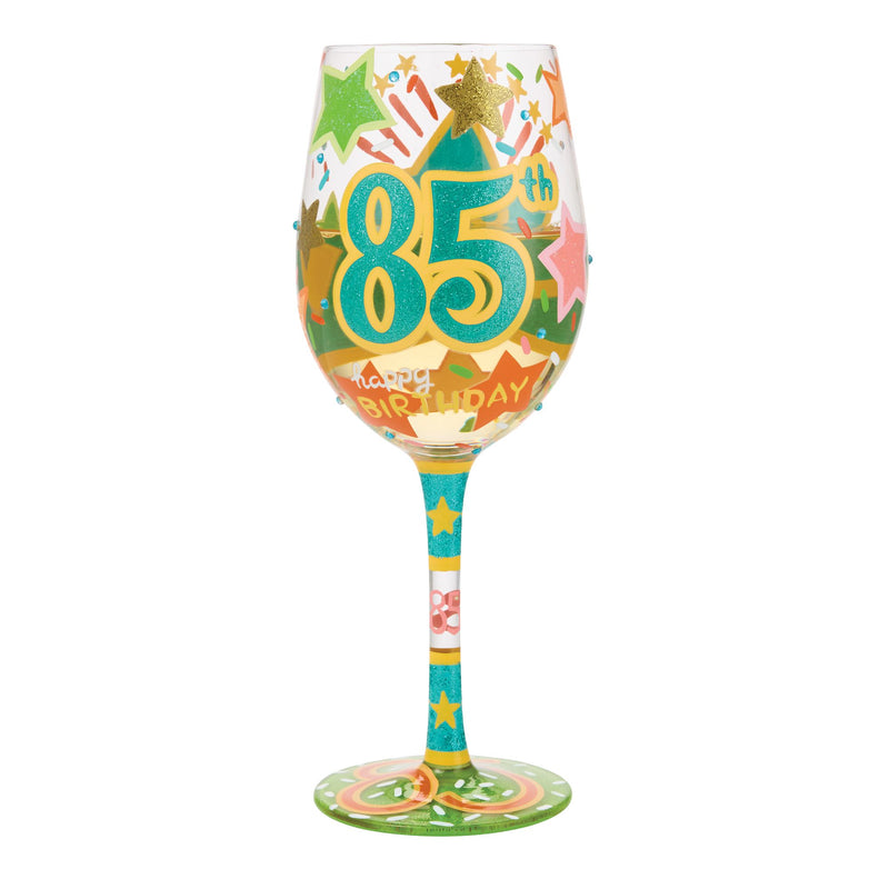 Happy 85th Birthday Wine Glass