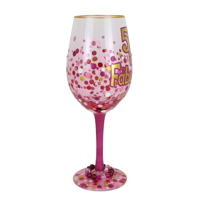 50 Is Fabulous Wine Glass