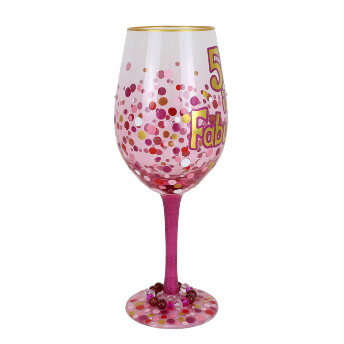 50 Is Fabulous Wine Glass