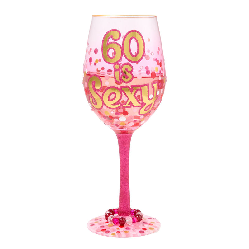 60 Is Sexy Wine Glass