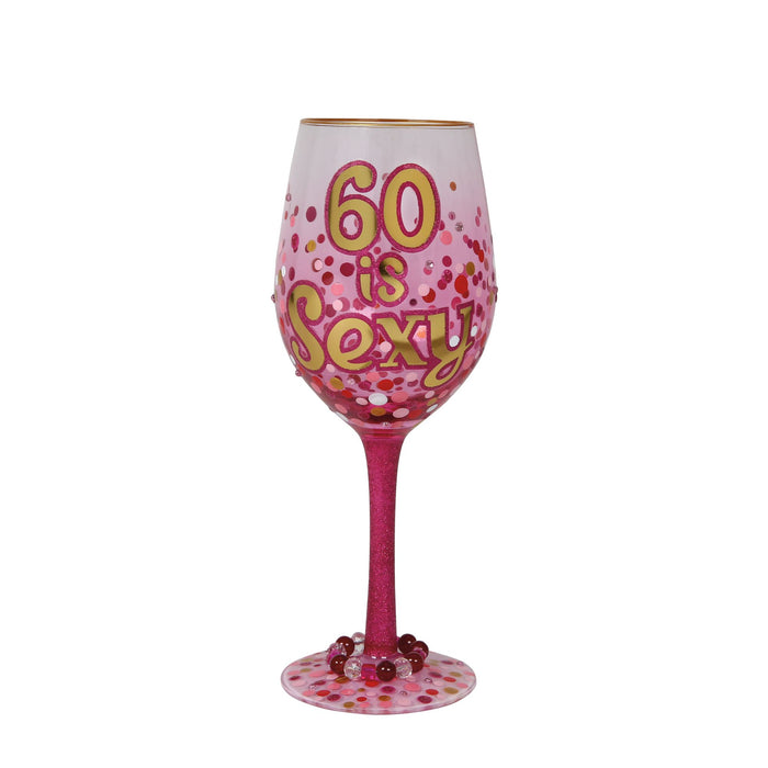 60 Is Sexy Wine Glass