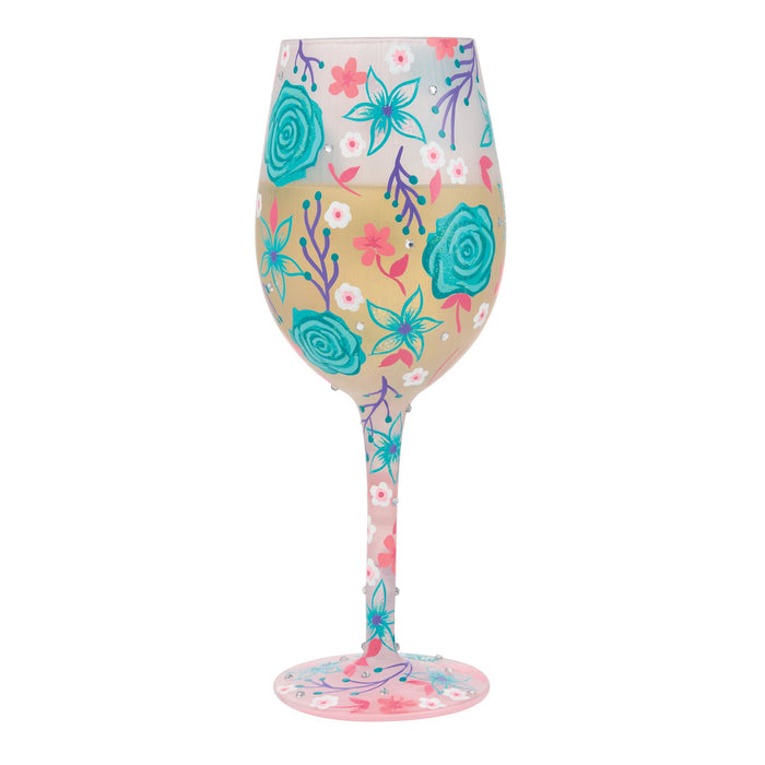 Fancy Florals Wine Glass